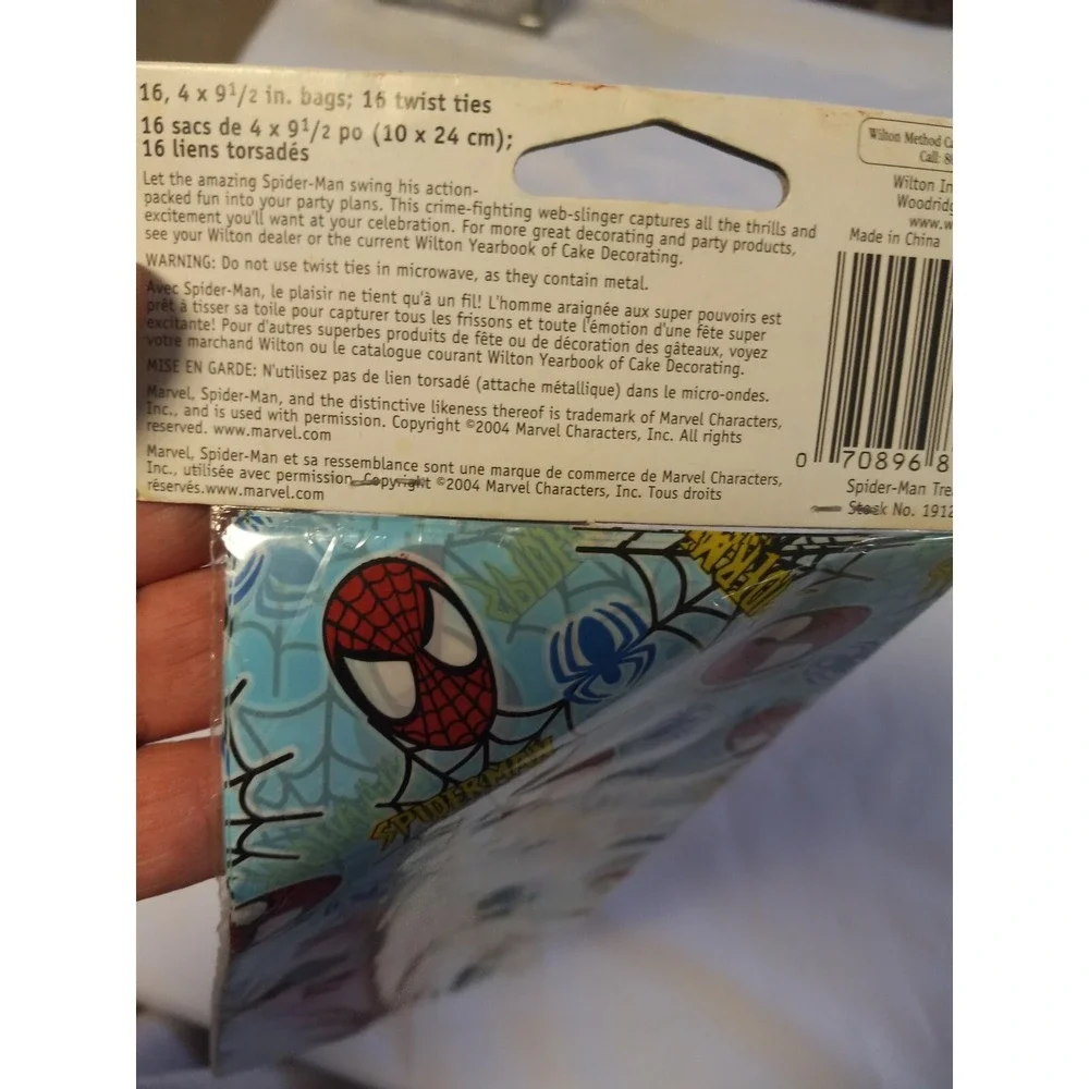 Vintage 2004 Spiderman Treat Bags With Ties Birthday Party Supplies Superhero